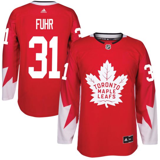 2017 NHL Toronto Maple Leafs Men #31 Grant Fuhr red jersey